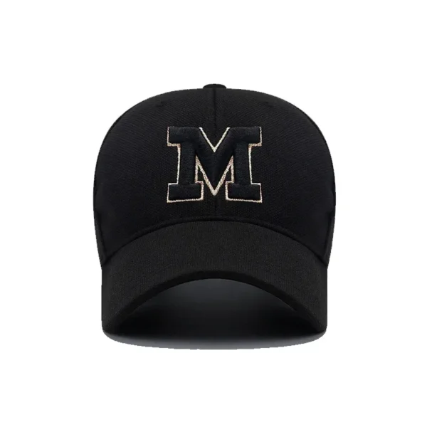 Casquette de Baseball avec fil d'or et lettre M, tissu élastique d'ananas brodé, épais et Durable, de haute qualité, flambant neuf - AliExpress - Image 3