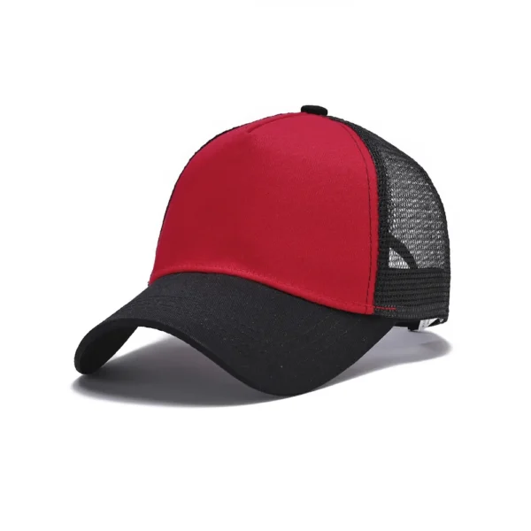 Casquette de Baseball en maille à 5 panneaux pour adultes, chapeaux à rabat incurvés Hip Hop, pare-soleil d'été, chapeau de camionneur Simple, publicité - AliExpress - Image 2