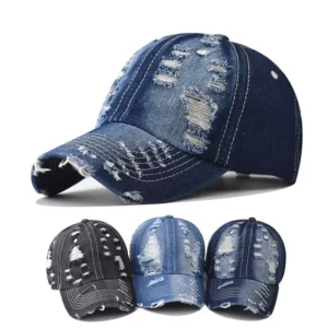 Casquette de baseball en denim délavé pour hommes et femmes, chapeau Snapback en coton, casquette Hip Hop, chapeaux d'été déchirés, marée, printemps - AliExpress