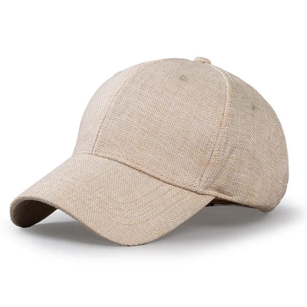 Casquette de Baseball en Faux Lin pour Homme et Femme, Chapeau Surdimensionné, Respirant, Tissé, Large, Papa, Blanchiment, dehors, pour Grosse Tête, média, 56-59cm, 60-65cm - AliExpress - Image 4
