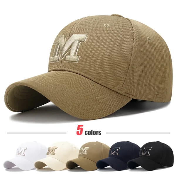 Casquette de Baseball avec fil d'or et lettre M, tissu élastique d'ananas brodé, épais et Durable, de haute qualité, flambant neuf - AliExpress