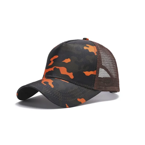 Casquette de Baseball en maille à 5 panneaux pour adultes, chapeaux à rabat incurvés Hip Hop, pare-soleil d'été, chapeau de camionneur Simple, publicité - AliExpress - Image 4