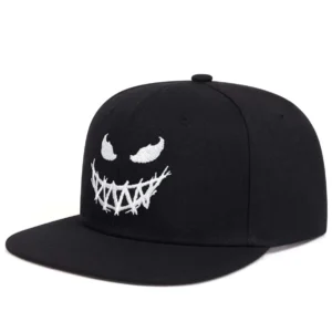 Casquette de baseball à large bord 100% coton, protection UV réglable avec broderie Grin et design amincissant pour le visage - AliExpress